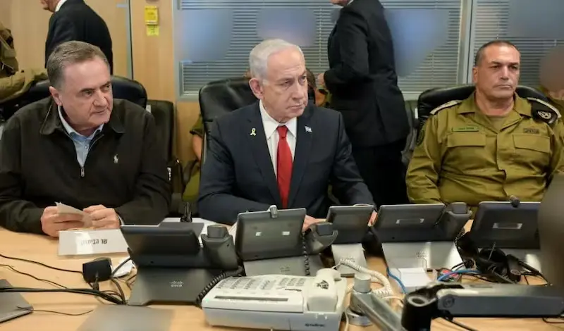 ראש הממשלה, בנימין נתניהו, שר הביטחון, ישראל כ"ץ, והרמטכ"ל, אייל זמיר