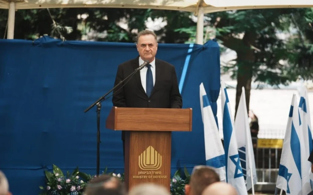 שר הביטחון, ישראל כ"ץ, במהלך דבריו היום