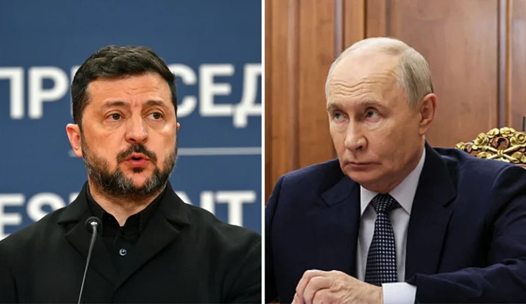 נשיא רוסיה, ולדימיר פוטין, נשיא אוקראינה, וולודימיר זלנסקי