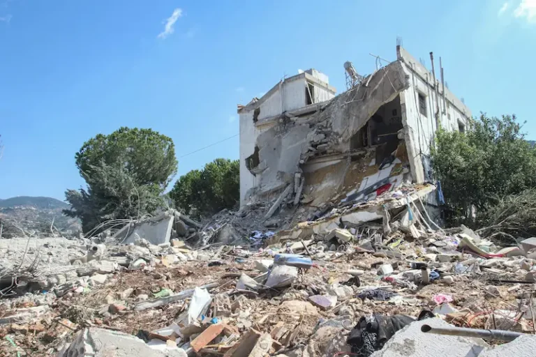 בניין שנהרס בתקיפת צה"ל בערב סאלים בדרום לבנון, 6 בספטמבר 2026