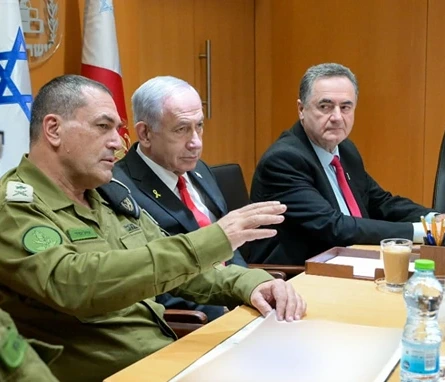 ראש הממשלה, בנימין נתניהו, שר הביטחון, ישראל כ"ץ, והרמטכ"ל, אייל זמיר