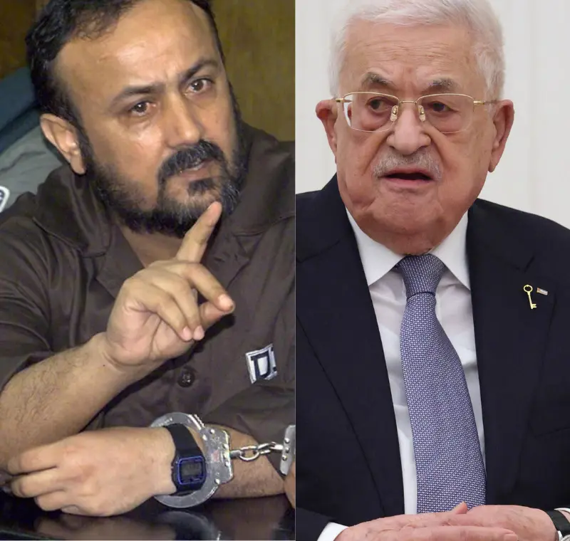 יו"ר הרש"פ, מחמוד עבאס; בכיר פת"ח, מרואן ברגותי
